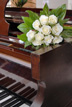 Pianist Kevin Fox plays for wedding reception cocktail hours.